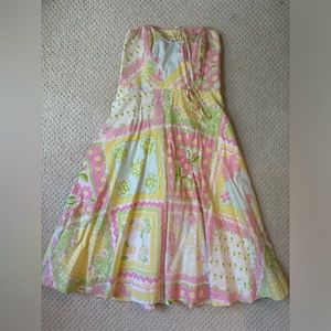 Vintage 90’s Lilly strapless dress size 2